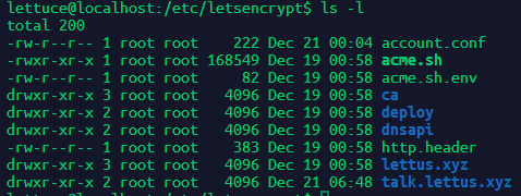 Let’s Encrypt Acme script